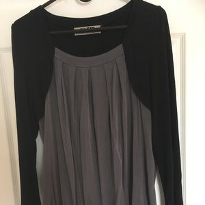 Black and Gray two-tone Blouse